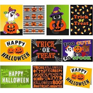 72 PCS Halloween Holiday Festive Greeting Cards for Halloween Party Supplies